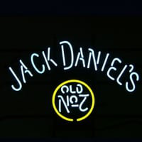 Jack Daniels #7 Whiskey Olut Baari Avoinna Neonkyltti