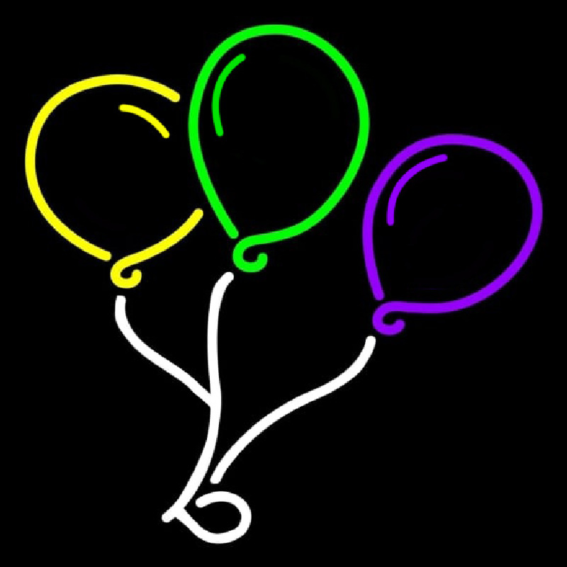 3 Balloon Logo Neonkyltti