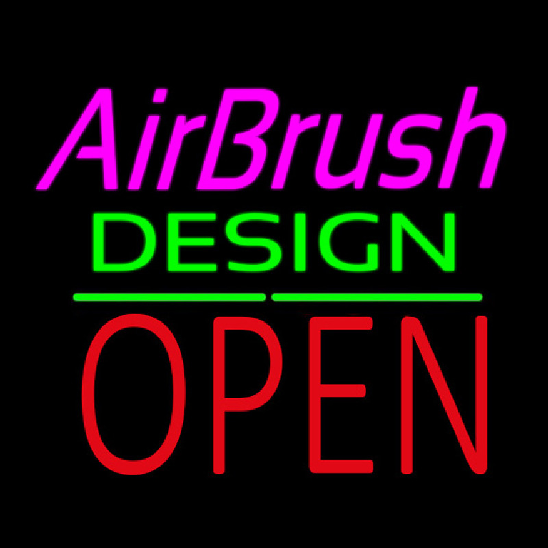 Airbrush Design Block Open Green Line Neonkyltti