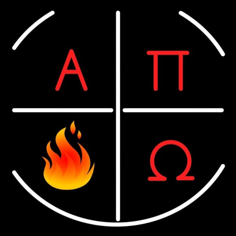 Alpha Pi Omega Logo Neonkyltti