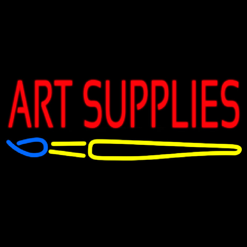 Art Supplies With Brush Neonkyltti