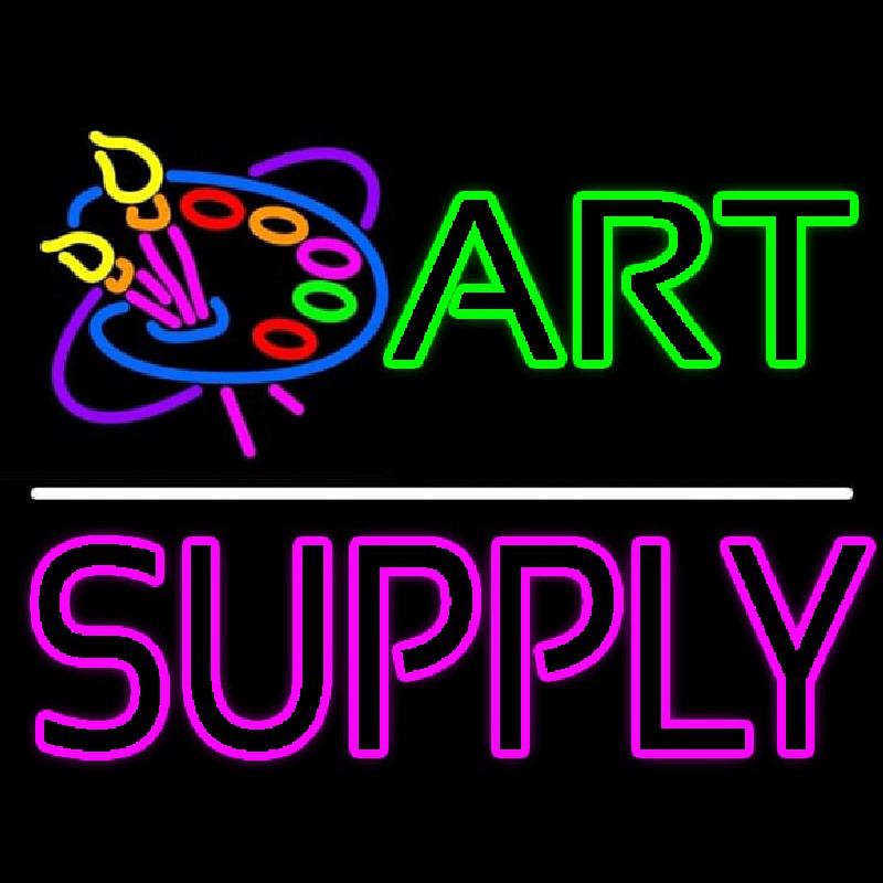 Art Supply With Logo 1 Neonkyltti