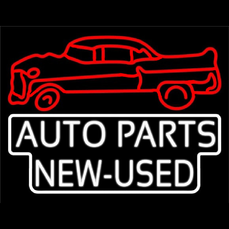 Auto Parts New Used Car Logo Neonkyltti