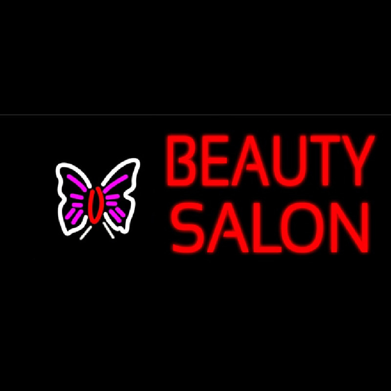 Beauty Salon With Butterfly Logo Neonkyltti