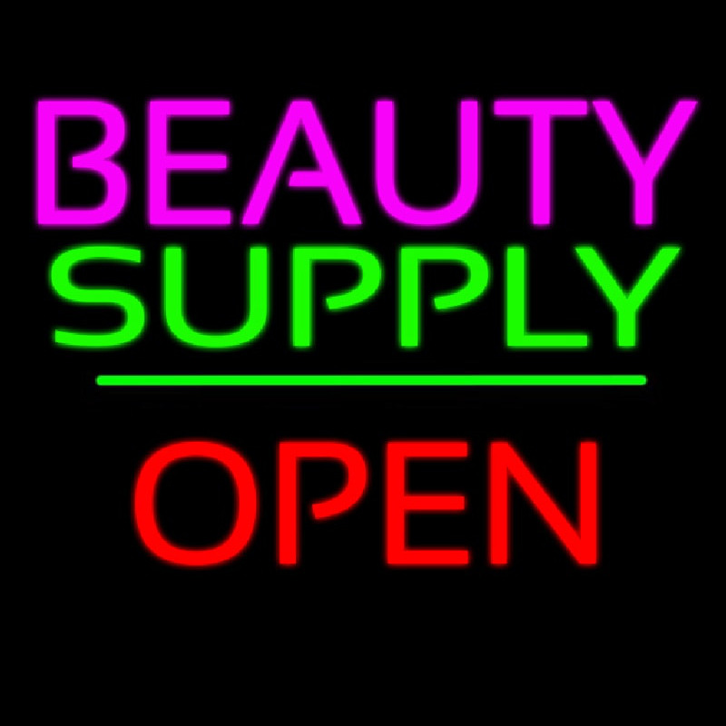 Beauty Supply Block Open Green Line Neonkyltti