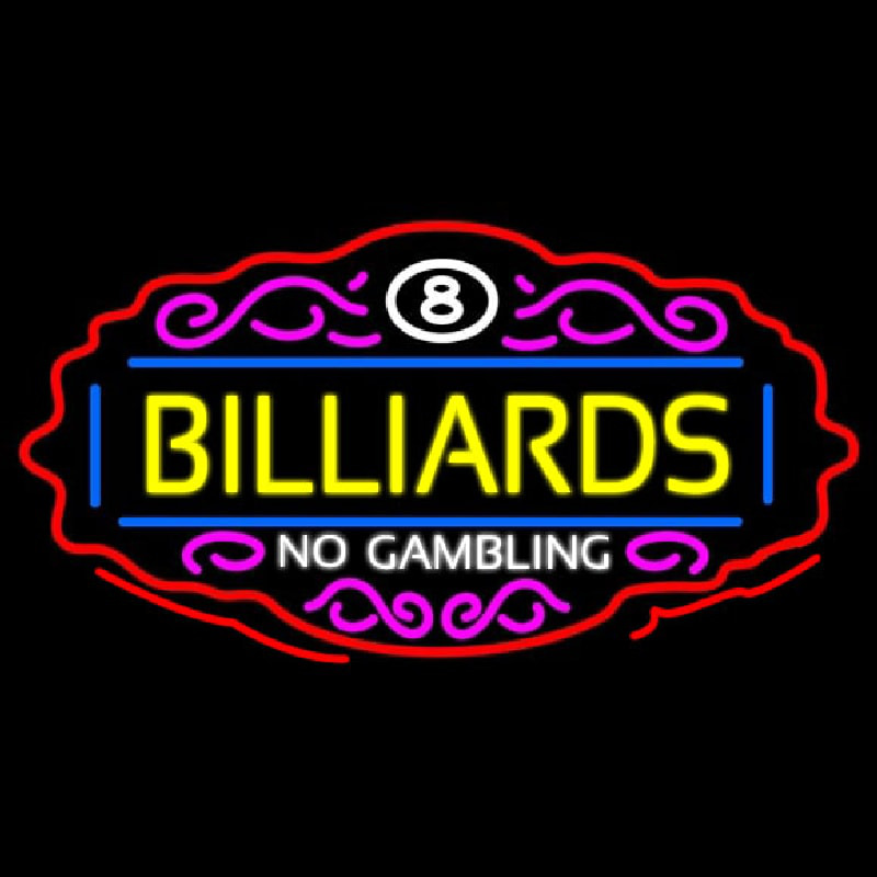 Billiards No Gambling 1 Neonkyltti