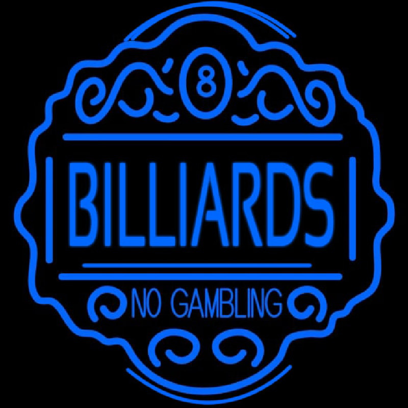 Billiards No Gambling Neonkyltti