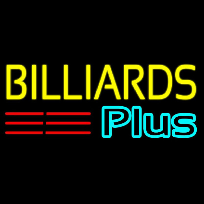 Billiards Plus 1 Neonkyltti