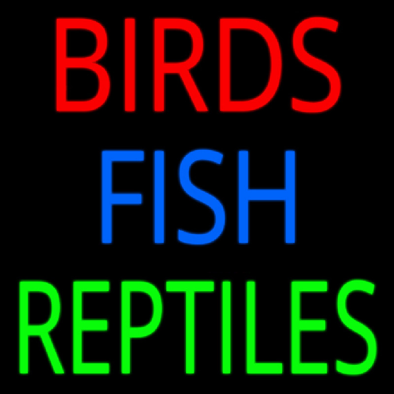 Birds Fish Reptiles 1 Neonkyltti