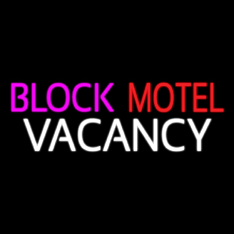 Block Motel Vacancy Neonkyltti