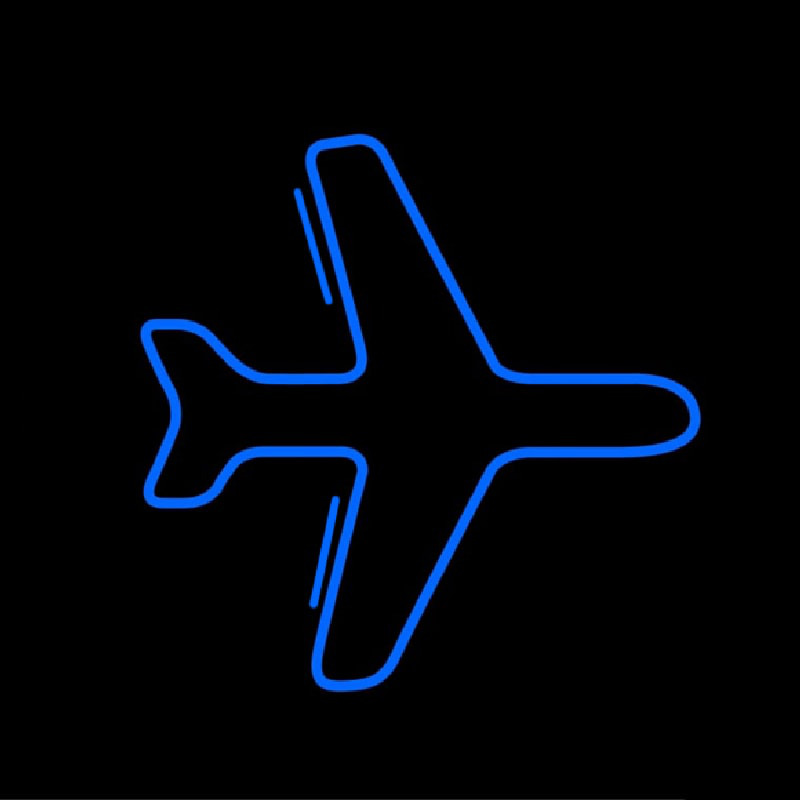 Blue Airplane Logo Neonkyltti