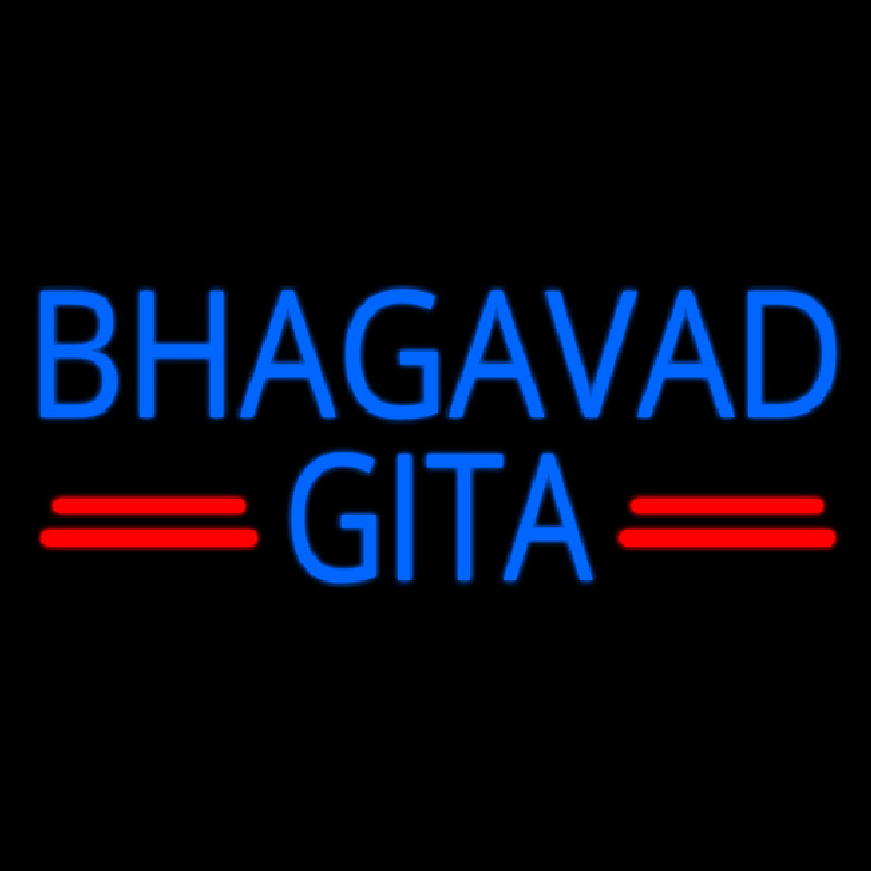 Blue Bhagavad Gita Neonkyltti