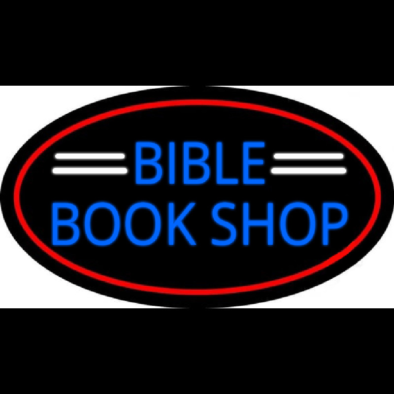 Blue Bible Book Shop Neonkyltti