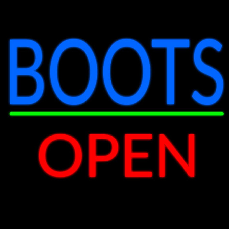 Blue Boots Open With Line Neonkyltti