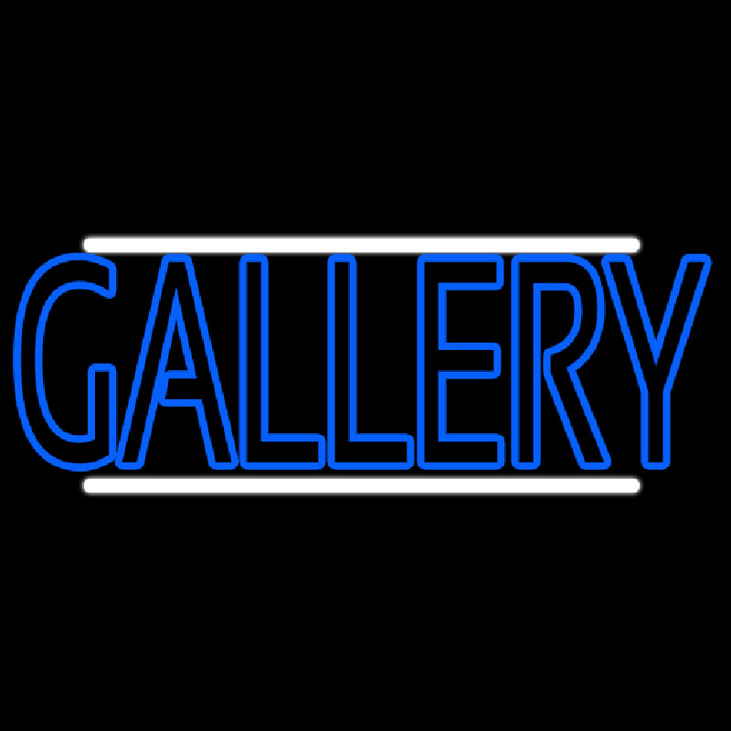 Blue Gallery With White Line Neonkyltti