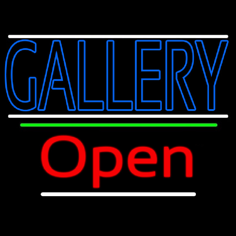 Blue Gallery With White Line With Open 3 Neonkyltti