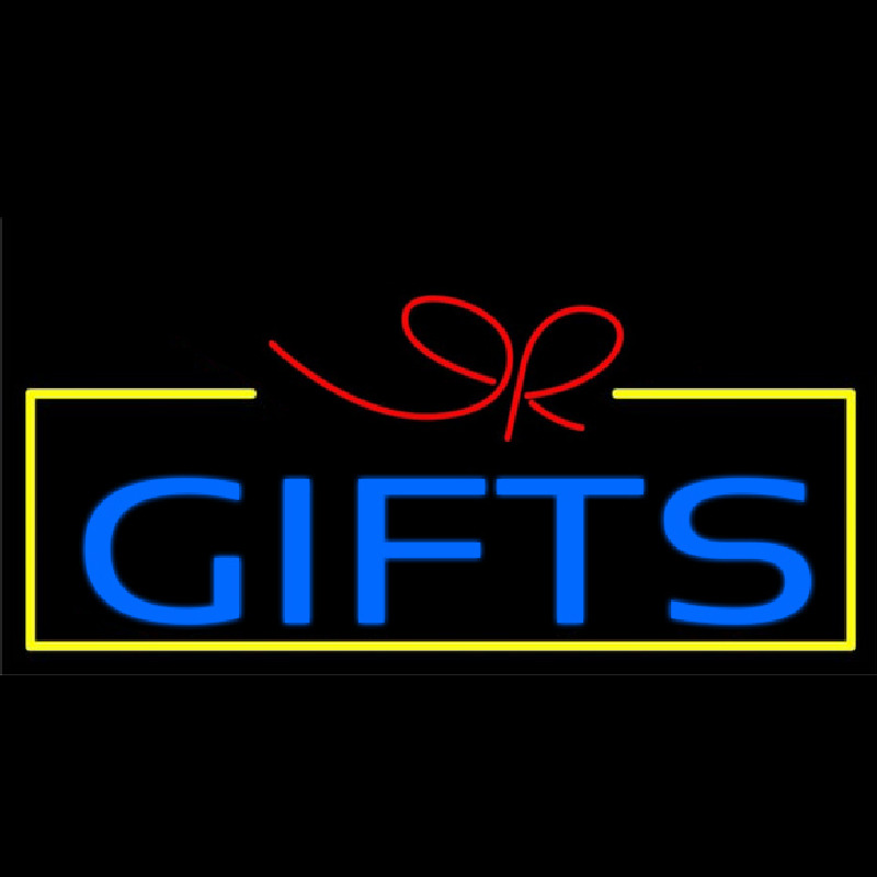 Blue Gifts Block Logo Neonkyltti