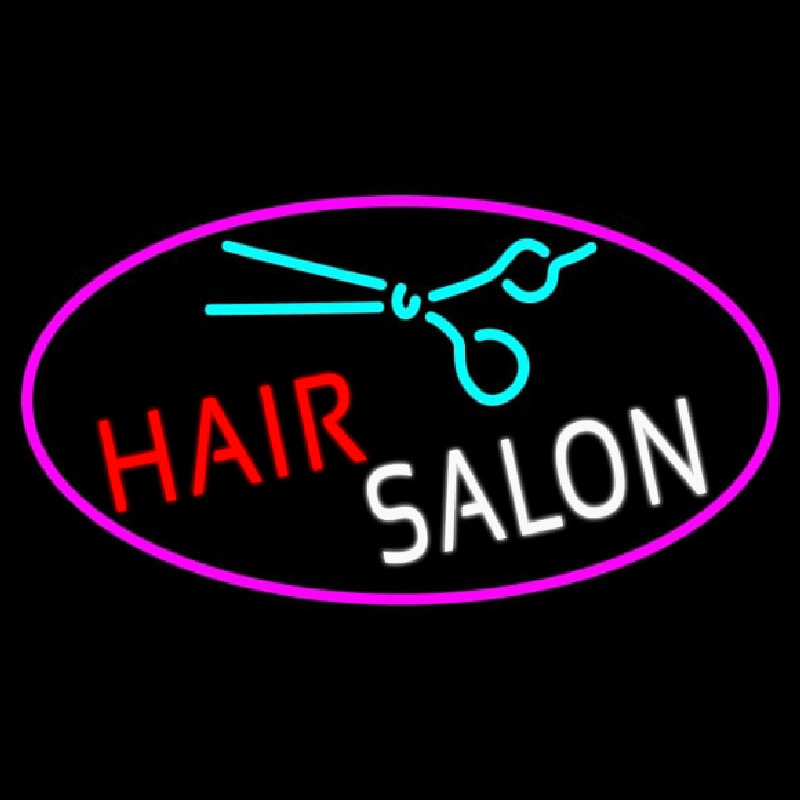 Blue Hair Salon Logo Neonkyltti