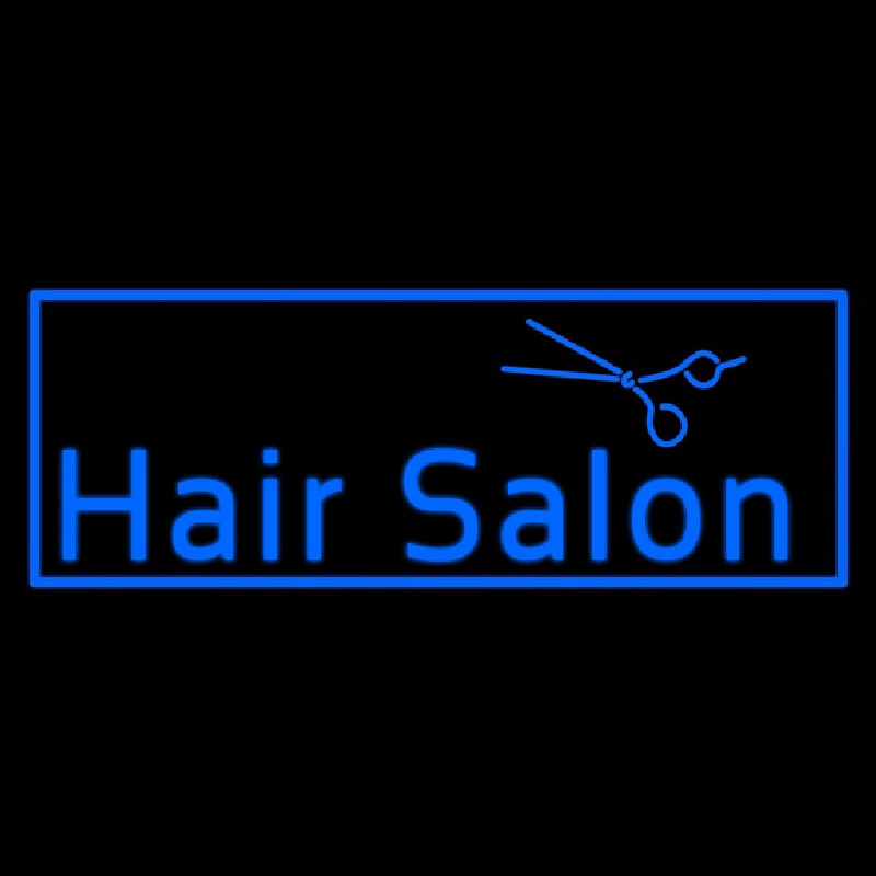 Blue Hair Salon Logo Neonkyltti