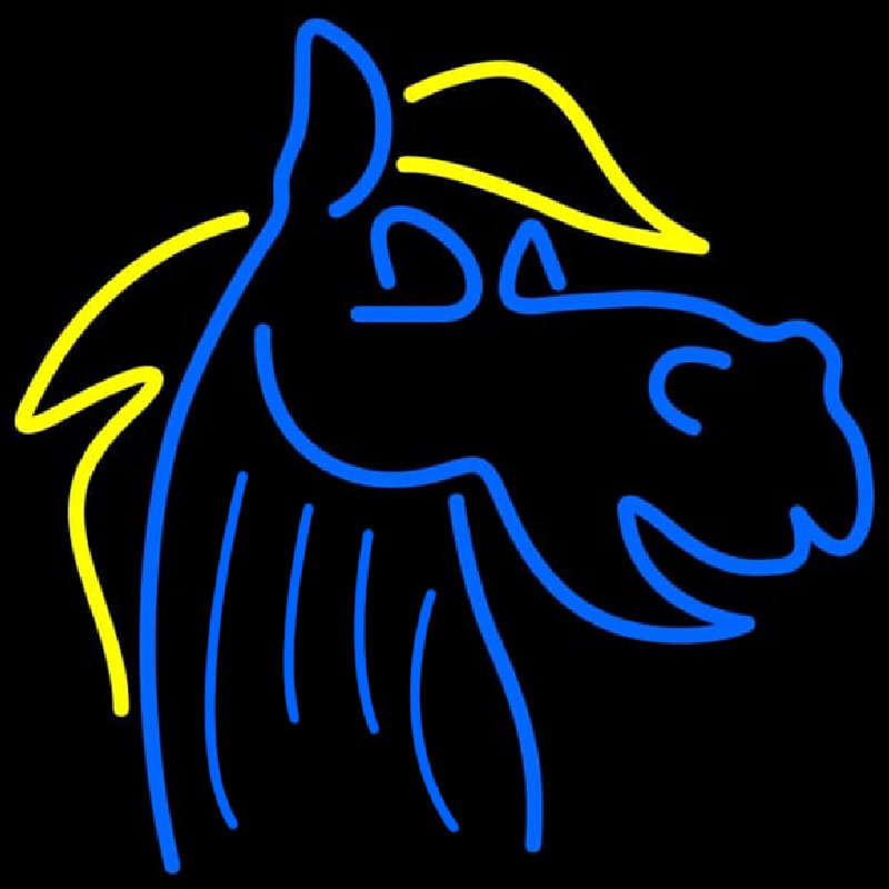 Blue Horse Logo Neonkyltti