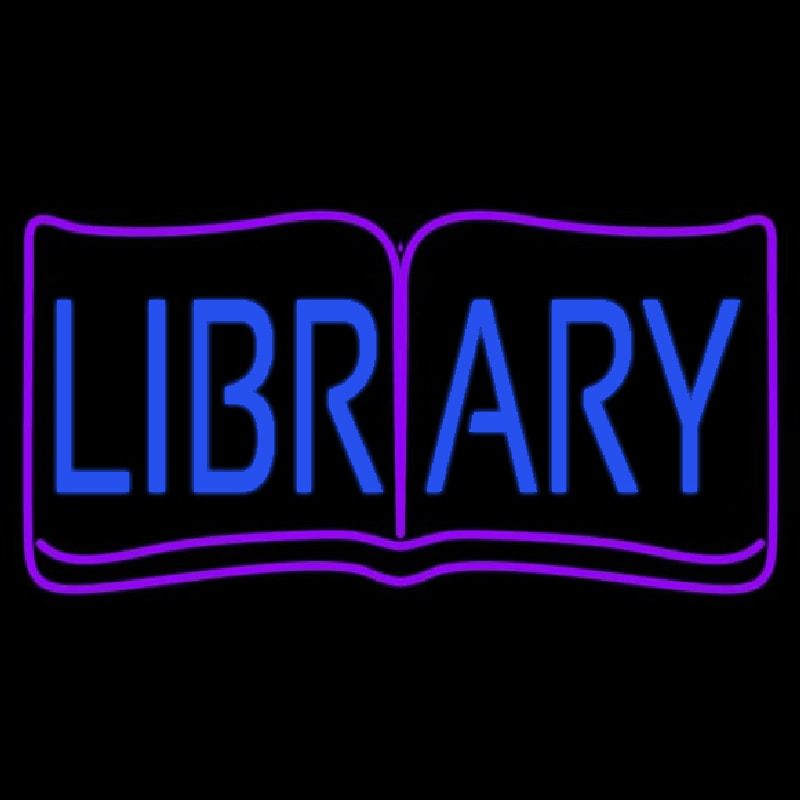 Blue Library Neonkyltti