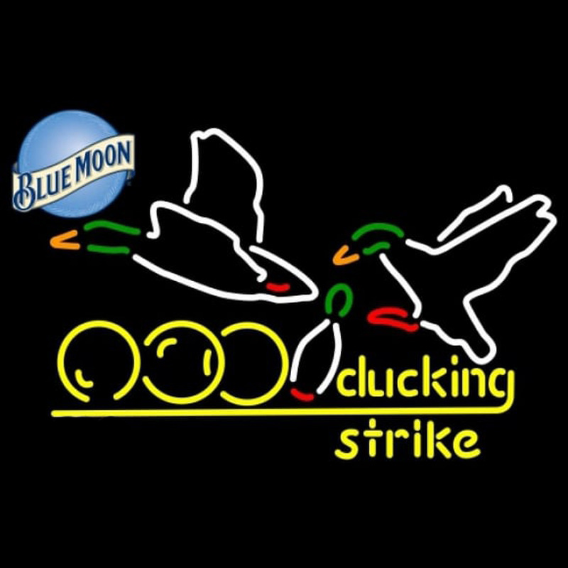 Blue Moon Bowling Sucking Strike Beer Sign Neonkyltti