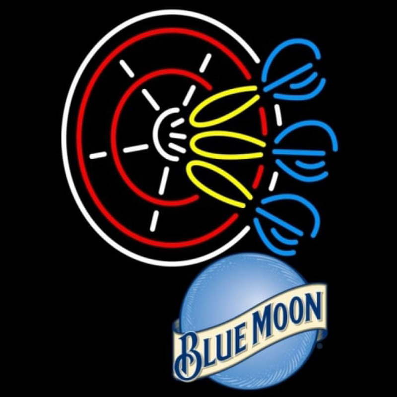 Blue Moon Darts Beer Sign Neonkyltti