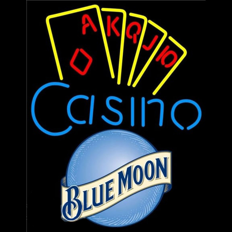 Blue Moon Poker Casino Ace Series Beer Sign Neonkyltti