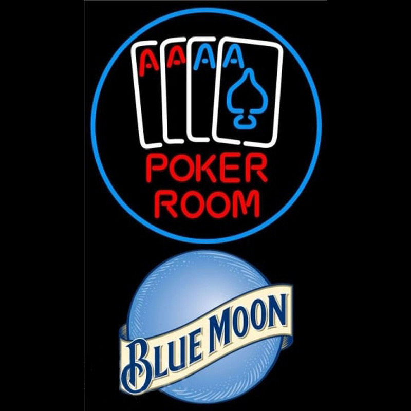 Blue Moon Poker Room Beer Sign Neonkyltti