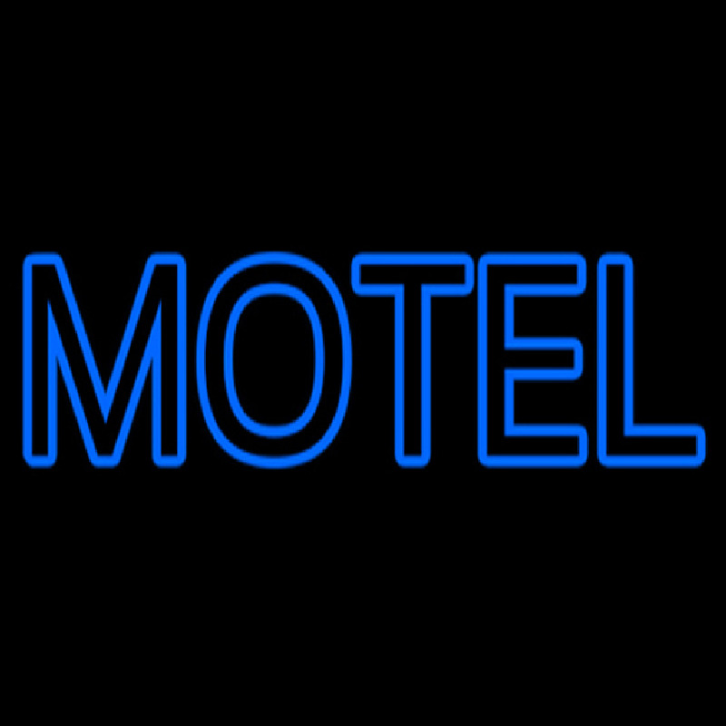 Blue Motel Double Stroke Neonkyltti