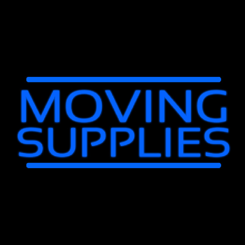 Blue Moving Supplies Double Line Neonkyltti