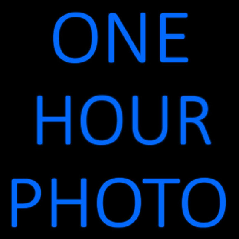 Blue One Hour Photo Neonkyltti