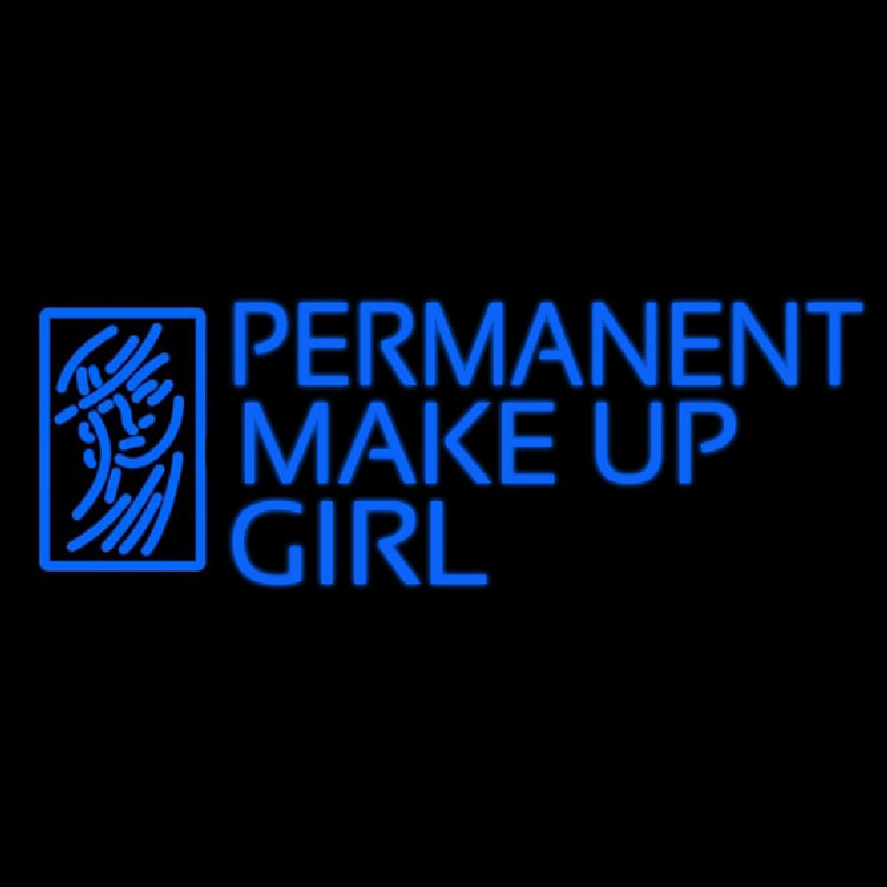 Blue Permanent Makeup Girl Neonkyltti