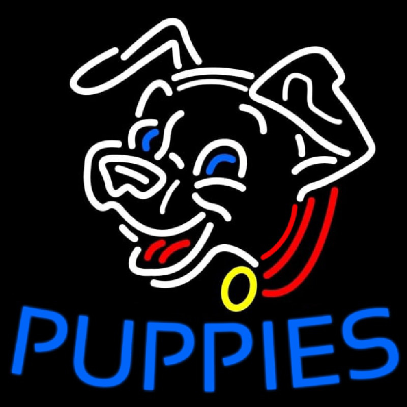 Blue Puppies Neonkyltti