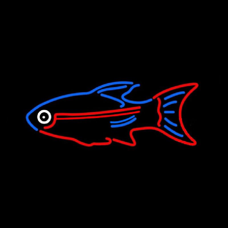 Blue Red Fish Neonkyltti