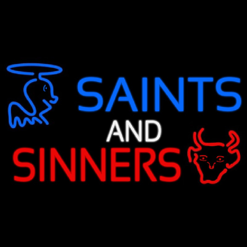 Blue Saints And Red Sinners Neonkyltti