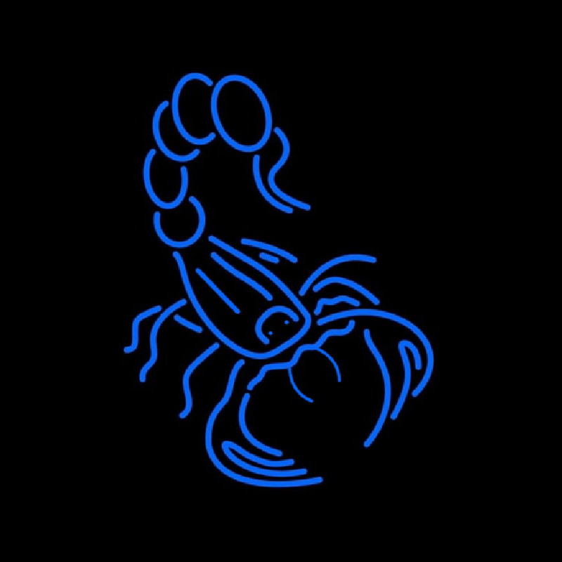 Blue Scorpion Logo Neonkyltti