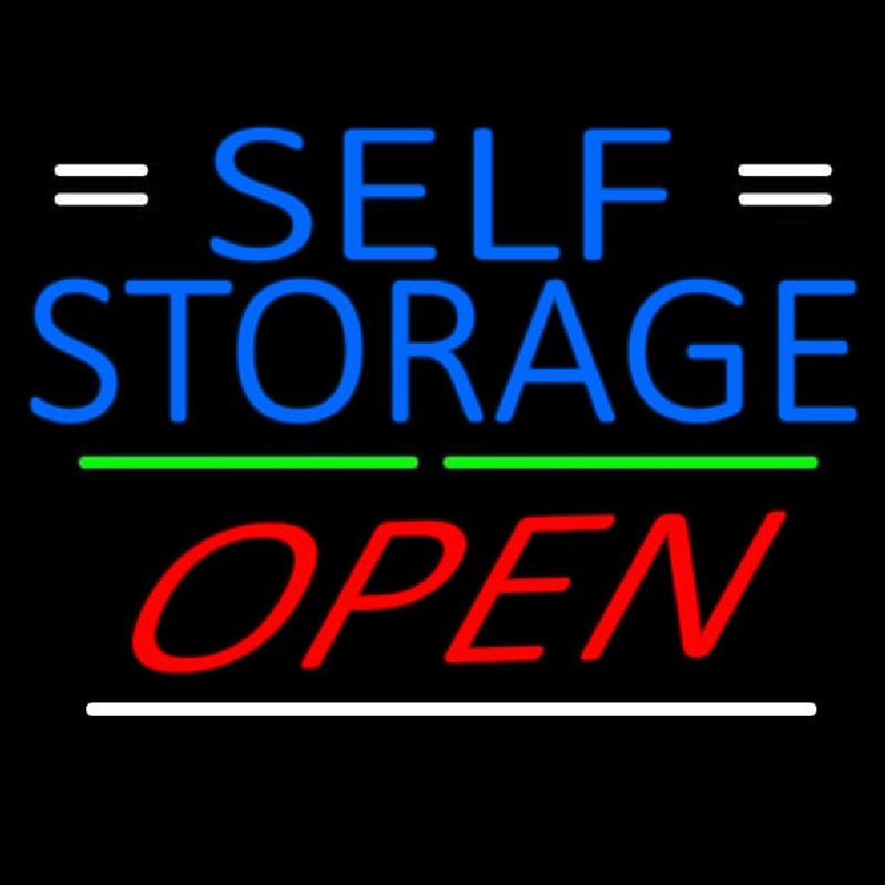 Blue Self Storage With Open 3 Neonkyltti