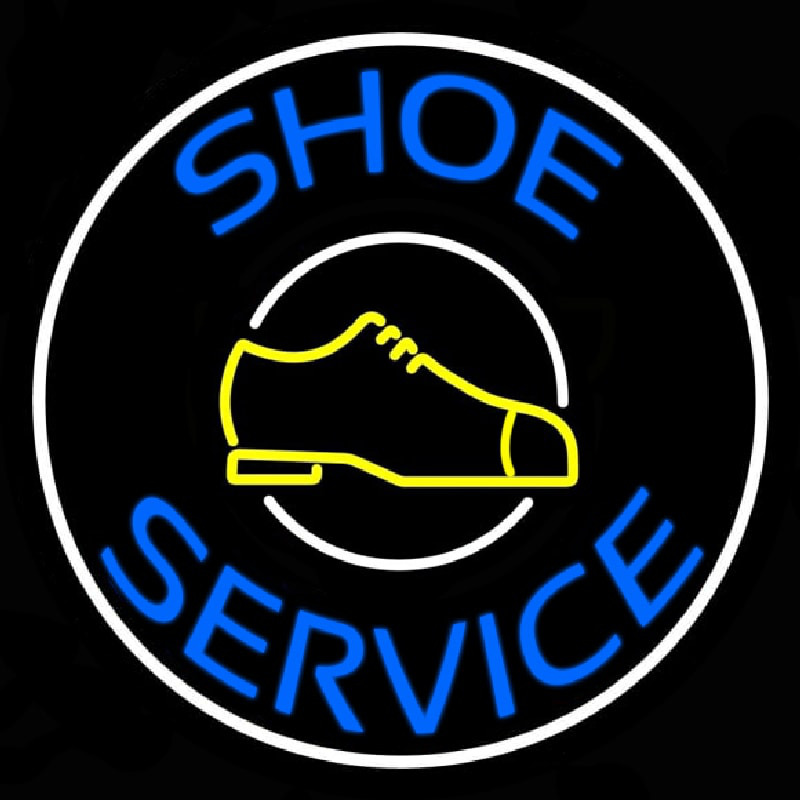 Blue Shoe Service Neonkyltti