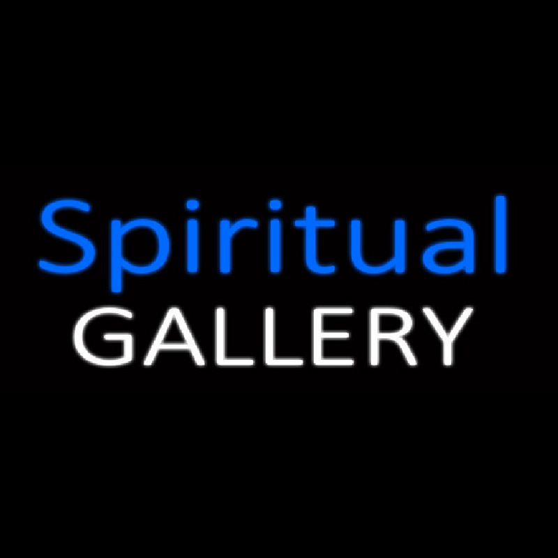 Blue Spritual White Gallery Neonkyltti