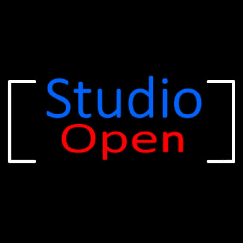 Blue Studio Red Open Border Neonkyltti