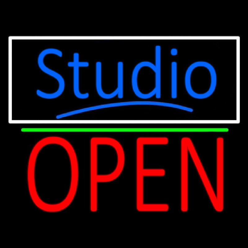 Blue Studio With Open 1 Neonkyltti