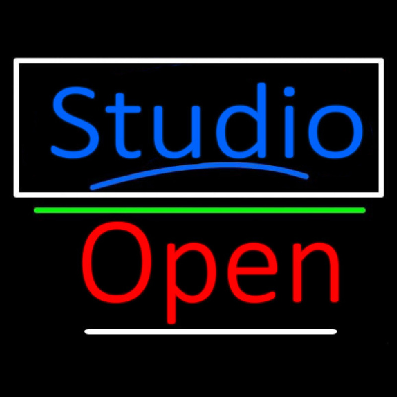 Blue Studio With Open 3 Neonkyltti