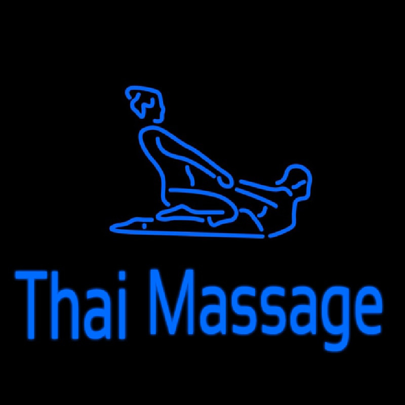 Blue Thai Massage Logo Neonkyltti