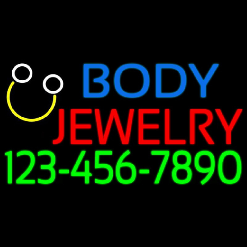 Body Jewelry With Phone Number Neonkyltti