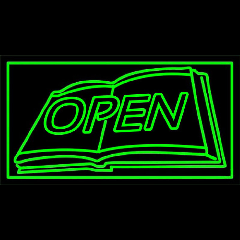 Book Open Logo Neonkyltti