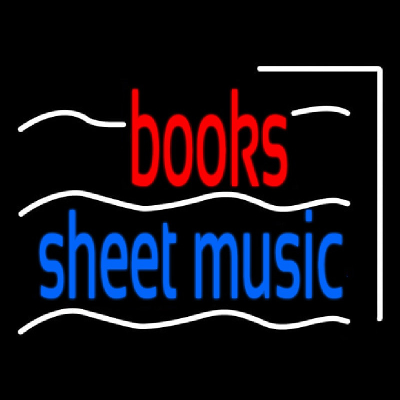 Books Sheet Music Neonkyltti