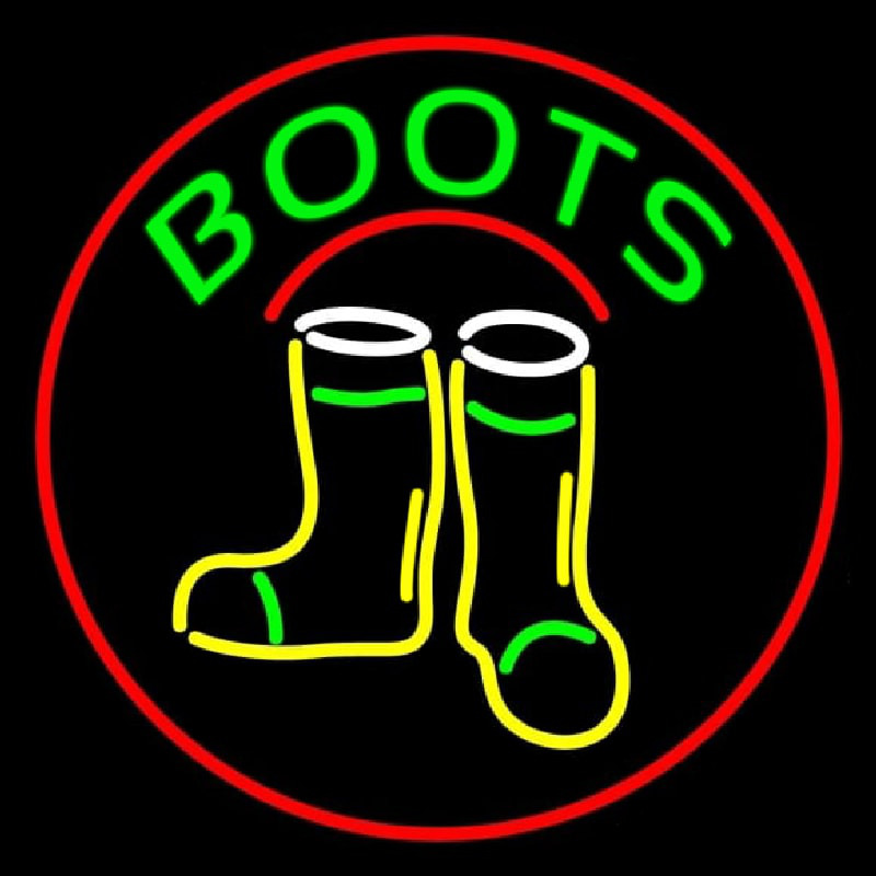 Boots With Logo Red Border Neonkyltti