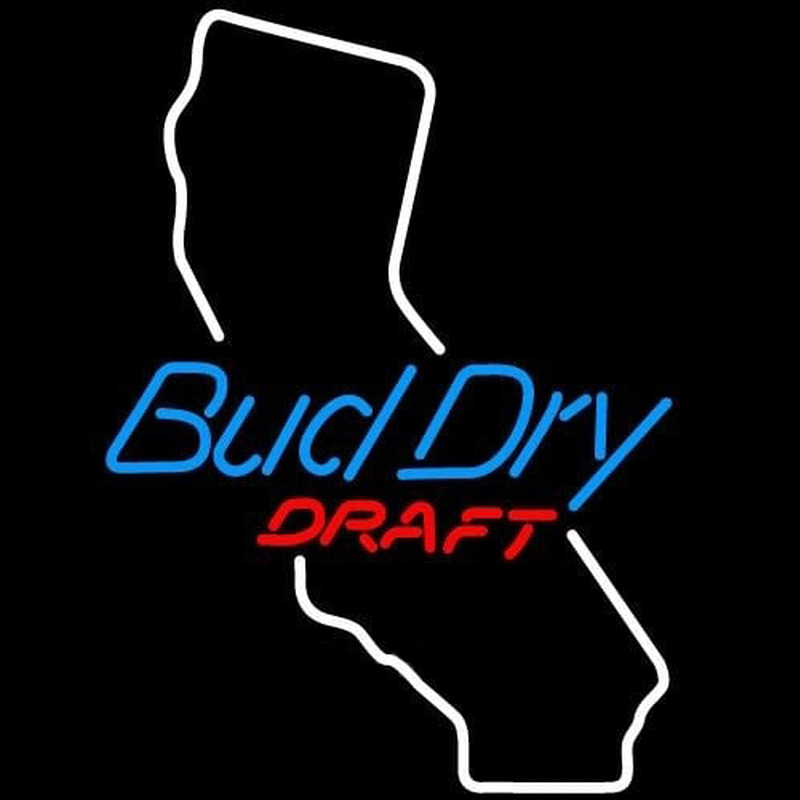 Bud Dry California Beer Sign Neonkyltti