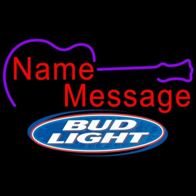 Bud Light Acoustic Guitar Beer Sign Neonkyltti